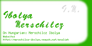 ibolya merschilcz business card